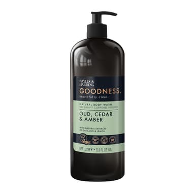 Baylis & Harding Goodness Oud, Cedar & Amber Body Wash, 1 Litre (Pack of 6) - Vegan Friendly view 2
