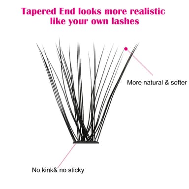 FADLASH Lash 0.07mm D Curl 14mm 30D Single Length Cluster Lashes DIY Eyelash Extensions view 2