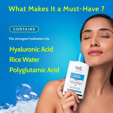 Chemist at Play Hydrating Body Wash | With 5% Hyaluronic Acid Bodywash for Intense Hydration | Reduces Flakes & Itchiness | For Dry Skin | Polyglutamic Acid & Hyaluronic Acid | For Women & Men | 236ml view 2