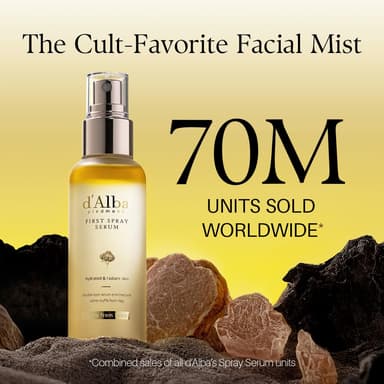 d'alba Italian White Truffle First Spray Serum, Vegan Skincare, Hydrating Facial Mist for Dry and Sensitive Skin, Glow Mist, Surfactant Free, Multifunctional Spray view 2