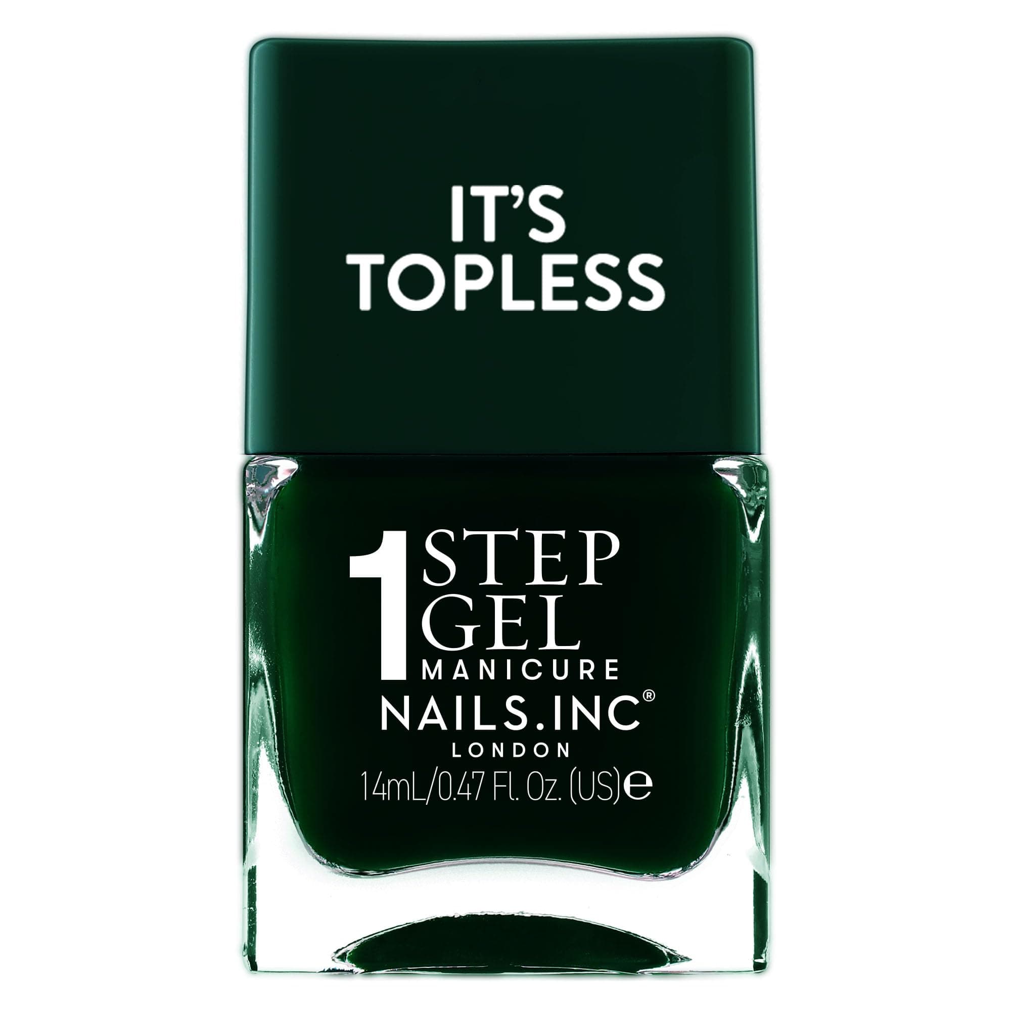 Nails Inc It's Topless Gel-Like Nail Polish, 4-in-1 Base Coat, Treatment, Colour & Top Coat, Long Lasting, Strong, Chip Free Nails, Glossy Salon Quality Manicure, Air Dry Nail Polish, Jasmine, 14 ML