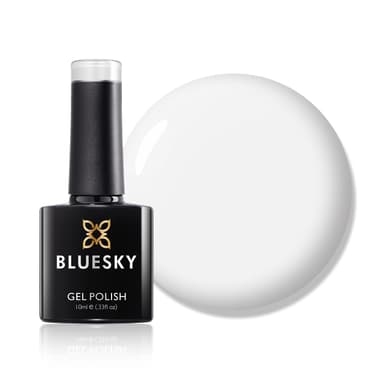 Bluesky Gel Nail Polish, Diamond White Cs61, Bright, Porcelain,White Long Lasting, Chip Resistant, 10 ml (Requires Drying Under UV LED Lamp) view 1
