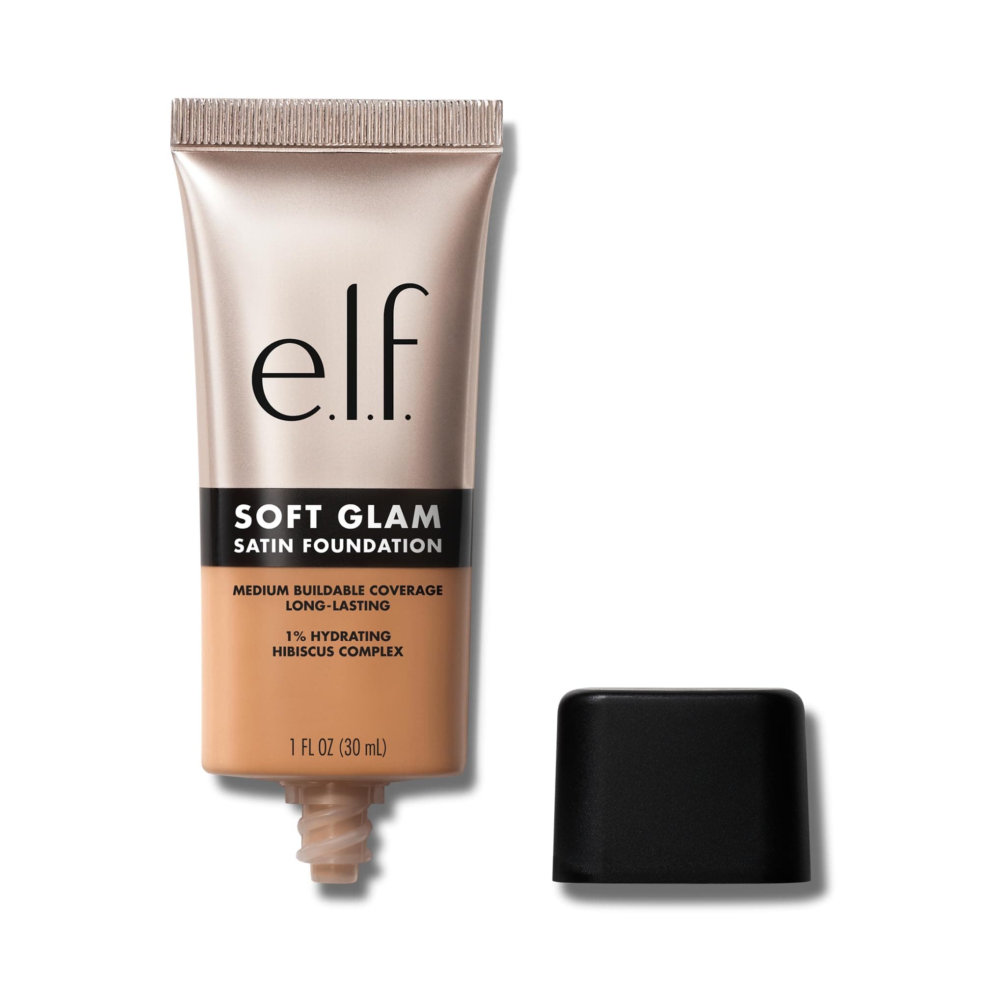 e.l.f. Soft Glam Foundation, Medium Coverage, Long-Lasting & Buildable Foundation For A Smooth, Satin Finish, Vegan & Cruelty-Free, 44 Tan Cool