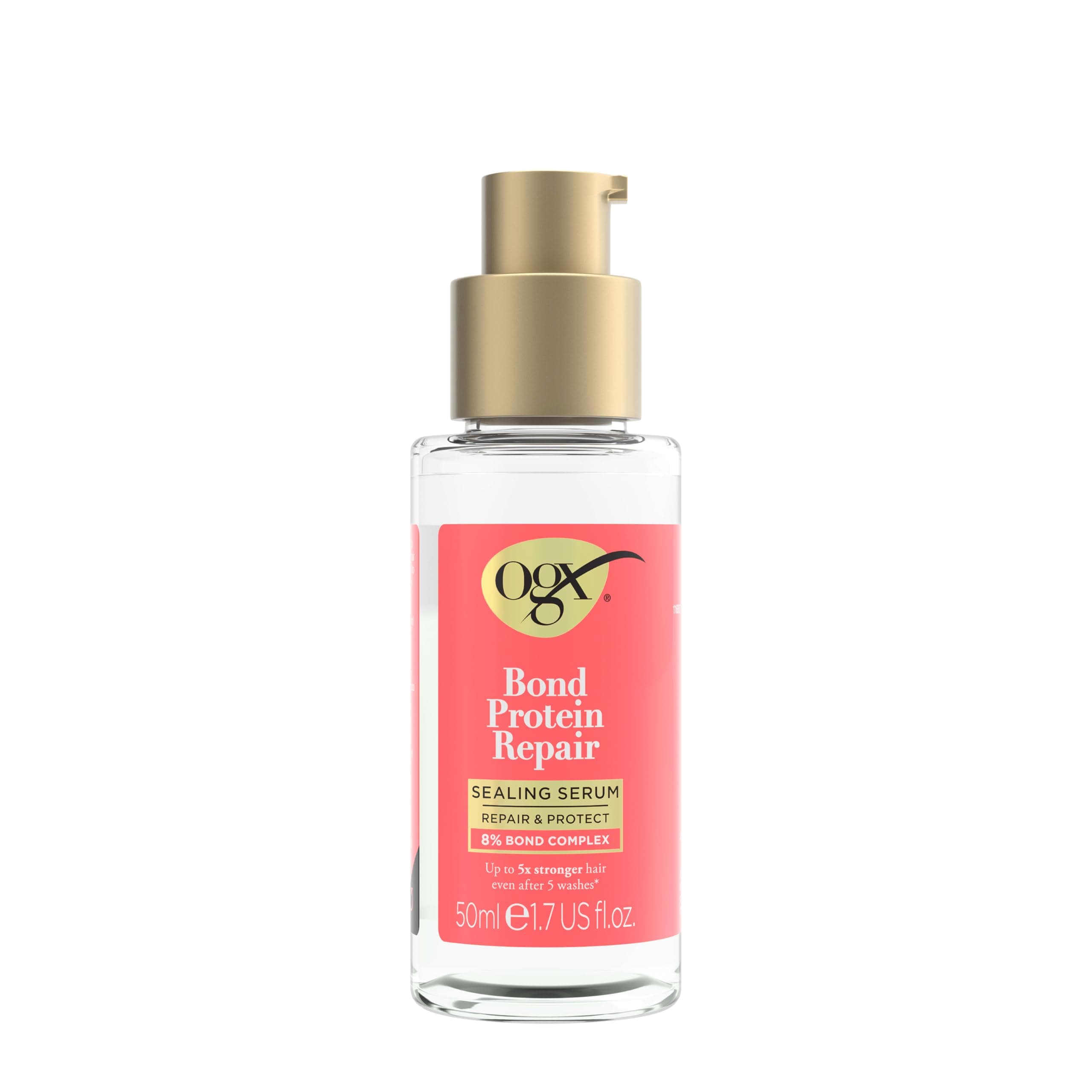 OGX Bond Protein Repair Sealing Hair Serum, Repair & Protect, 8percent Bond Complex, up to 5x Stronger Hair Even After 5 Washes, for Fine Hair, 50ml