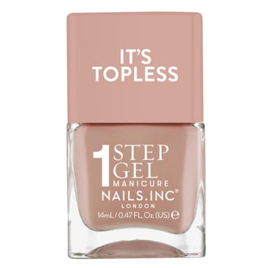 Nails Inc It's Topless Gel-Like Nail Polish, 4-in-1 Base Coat, Treatment, Colour & Top Coat, Long Lasting, Strong, Chip Free Nails, Glossy Salon Quality Manicure, Air Dry Nail Polish, Madison, 14 ML view 1