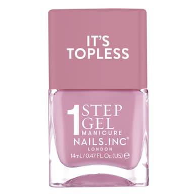 Nails Inc It's Topless Gel-Like Nail Polish, 4-in-1 Base Coat, Treatment, Colour & Top Coat, Long Lasting, Strong, Chip Free Nails, Glossy Salon Quality Manicure At Home, Air Dry Polish, Lily, 14 ML view 1