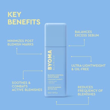 BYOMA Blemish Control Moisturiser (50ml) Ultra Lightweight and Oil Free for Acne-Prone Skin, with Salicylic Acid to Help Clear Breakouts and Reduce Post-Blemish Marks for Smoother, Healthier Skin view 3