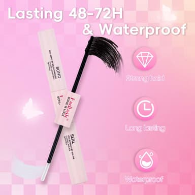 FADLASH 100D+200D 0.07mm D Curl 12-18mm with Bond and Seal and Tweezers Fluffy Cluster Lashes DIY Eyelash Extensions view 4