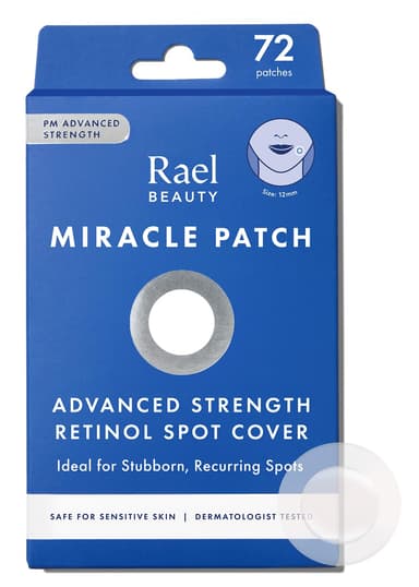 Rael Pimple Patches, Miracle Retinol Spot Cover - Korean Skincare, Hydrocolloid, Acne Spot Treatment Patch, Face Stickers, PM Advanced Treatment, Vegan & Cruelty Free (72 count) view 1
