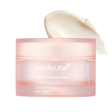 medicube Triple Collagen Cream Hydrating & Firming Moisturiser With Hyaluronic Acid, Premium Elastin, Shea Butter Wrinkle Care 1.69 Oz Triple Collagen Cream view 1