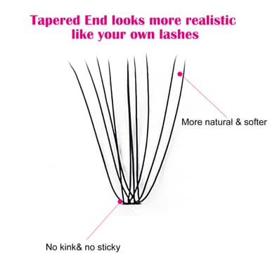 FADLASH Lash 0.10mm D Curl 8-15mm Mixed Length Cluster Lashes DIY Eyelash Extensions view 3