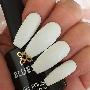Bluesky Gel Nail Polish, Diamond White Cs61, Bright, Porcelain,White Long Lasting, Chip Resistant, 10 ml (Requires Drying Under UV LED Lamp) view 4