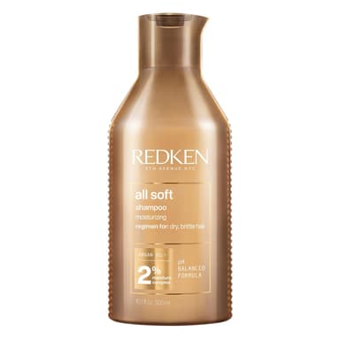 Redken All Soft Shampoo, For Dry Hair, Argan Oil, Intense Softness and Shine, 300 ml view 1