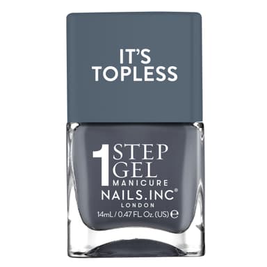 Nails Inc It's Topless Gel-Like Nail Polish, 4-in-1 Base Coat, Treatment, Colour & Top Coat, Long Lasting, Strong, Chip Free Nails, Glossy Salon Quality Manicure, Air Dry Nail Polish, Emily, 14 ML view 1