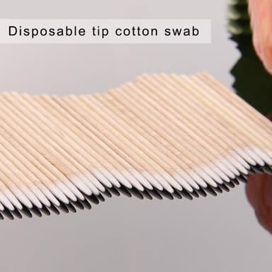 ZHIYE Cotton Buds, 1600 pcs Cotton Swab, for Eyebrow Tattoo Beauty Make-up Color Nail Seam Dedicated Dirty Picking, Wood Handle Small Pointed Tip Head view 4