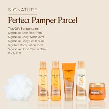 SANCTUARY Spa Signature Perfect Pamper Parcel – Luxury Bath & Body Gift Set for Women with Body Wash, Lotion & More – Relaxing Spa Gift for Her, Ideal for Birthday, Christmas or Self Care view 2