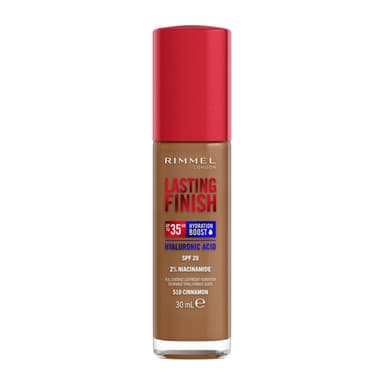 Rimmel Lasting Finish 35Hr Foundation 510 Cinnamon, Full Coverage, Hydrating, SPF20, Hyaluronic Acid, Vitamin E, 2% Niacinamide, All Day Wear, Vegan, Cruelty Free view 1