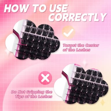 FADLASH 80D+100D 0.07mm D Curl 12-18mm Russian Volume Natural Wispy Fluffy Cluster Lashes DIY Eyelash Extensions view 4