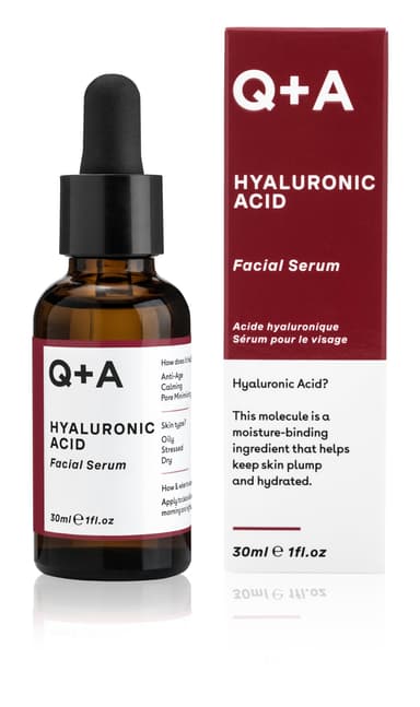 Q+A Hyaluronic Acid Facial Serum (30ml), Natural Hydrating Face Serum, for Plump Skin, Anti Ageing, Fragrance Free, Delivers Deep, Lasting Hydration, Rehydrates and Softens the Skin view 1