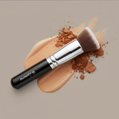 Foundation Brush Kabuki Flat Top - Perfect For Blending Liquid Make Up, Cream or Flawless Powder Cosmetics - Buffing, Stippling, Concealer - Premium Quality Synthetic Dense Bristles view 4