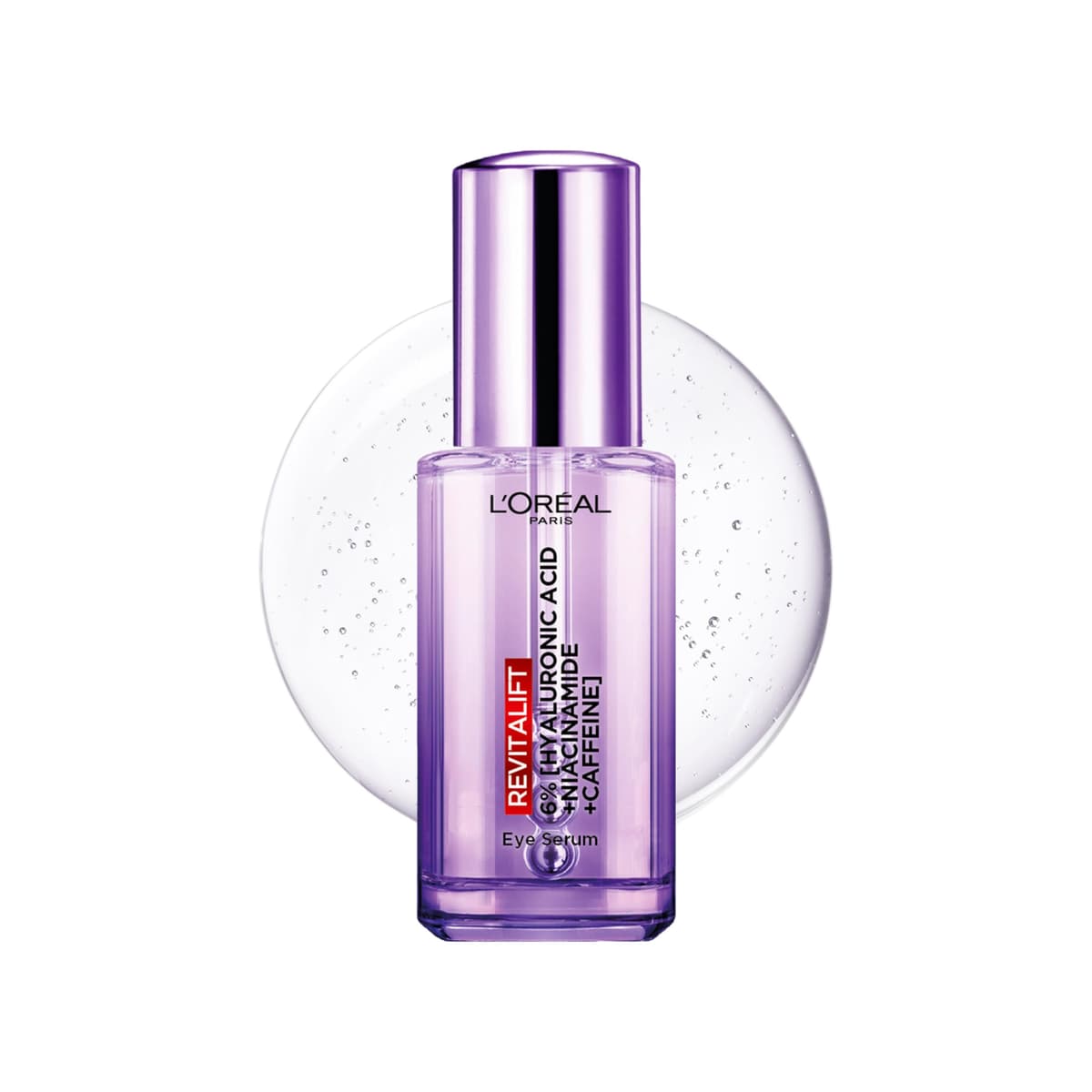 L'Oréal Paris Eye Serum (20ml), Revitalift Filler Serum with 2.5% Hyaluronic Acid & Caffeine, Cooling Triple Bead Applicator, Visibly Replumps, Brightens & De-Puffs Eyes, Validated by Dermatologists