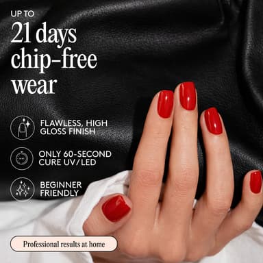 Mylee Gel Nail Polish 8ml [French Cancan] - UV/LED Soak-Off Nail Art Manicure Pedicure for Professional, Salon & Home Use [Red Range] - Long Lasting & Easy to Apply view 3
