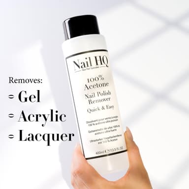 Nail HQ 100% Acetone Nail Polish Remover - 400ml - Express & Easy view 2