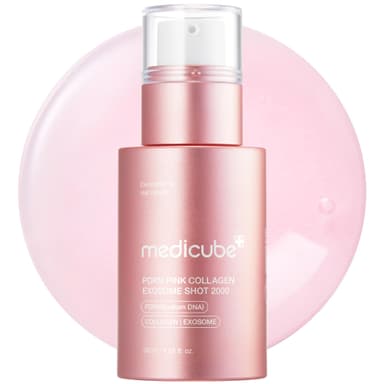 medicube PDRN Pink Collagen Exosome Shot Serum 2,000 PPM | Liquid Skin Booster | Exosome, Salmon DNA PDRN, Spicules | Uneven Skin Tone, Pore Care, Skin Texture | Korean Skin Care 1.01 fl.oz view 1
