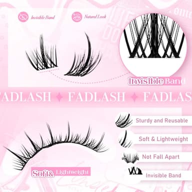 FADLASH 140pcs Large Box C Curl Natural Style Cluster Lashes for Beginners and Professionals DIY Eyelash Extensions view 3