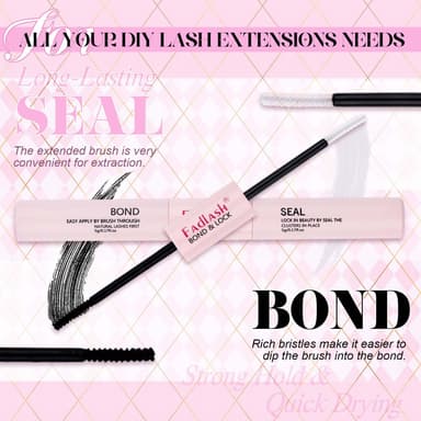FADLASH 200pcs 0.07mm D Curl 8-16mm Mix with Bond and Seal and Tweezers Soft Wispy Cluster Lashes DIY Eyelash Extensions view 4