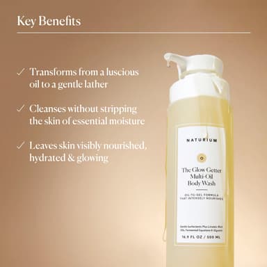 Naturium The Glow Getter Multi-Oil Hydrating Body Wash, Gentle Cleanser | 16.9 FL OZ / 500 ML view 4