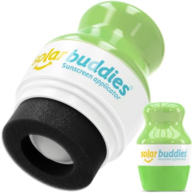 Solar Buddies Sunscreen Applicator - Full Green - Refillable Roll on Sponge Sunscreen, Suncream & Lotion Applicator For Kids, Adults & Families - Holds 3.4fl oz, Perfect Size for Travel view 1