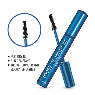 Rimmel Waterproof Mascara, Brown Black, 8ml view 4