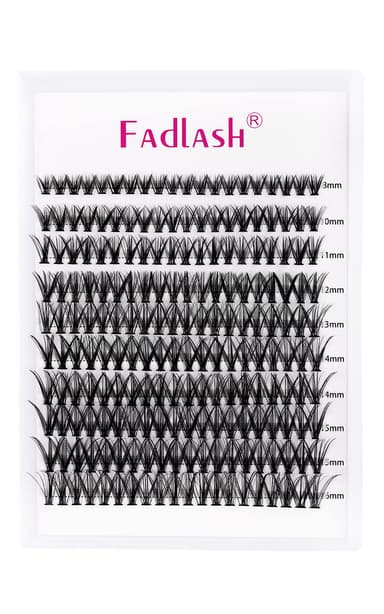 FADLASH 200pcs 0.07mm D Curl 8-16mm 30D Mixed Trays Cluster Lashes DIY Eyelash Extensions view 2