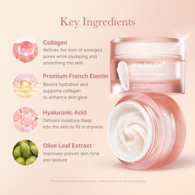medicube Triple Collagen Cream Hydrating & Firming Moisturiser With Hyaluronic Acid, Premium Elastin, Shea Butter Wrinkle Care 1.69 Oz Triple Collagen Cream view 4