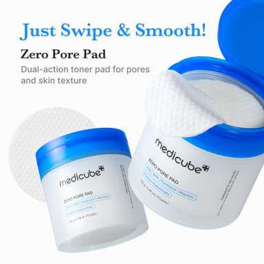 medicube Zero Pore Pads 2.0, Dual-Textured Facial Toner Pads for Exfoliation and Pore Care with 4.5% AHA Lactic Acid & 0.45% BHA Salicylic Acid, Ideal for All Skin Types, Korean Skin Care (70 units) view 3