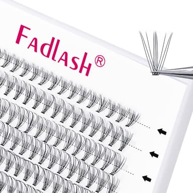 Individual Lashes Fadlash Cluster Eyelashes Extension 10 Root 0.07mm C Curl 12mm Single Length Eyelashes Individual Cluster Lashes Self-Application DIY Lashes Extensions view 1