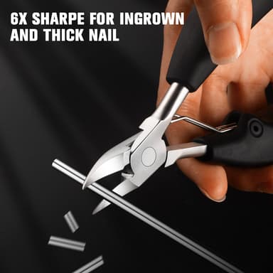 BEZOX Precision Toenail Clippers for Thick or Ingrown Toenails- Podiatrist Toenail Clippers - Professional Large Nail Clipper Grooming Tool -Spare Spring-New Packaging(No Metal Box) view 3