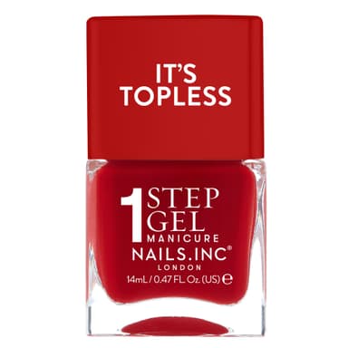 Nails Inc It's Topless Gel-Like Nail Polish, 4-in-1 Base Coat, Treatment, Colour & Top Coat, Long Lasting, Strong, Chip Free Nails, Glossy Salon Quality Manicure, Air Dry Nail Polish, Kendall, 14 ML view 1