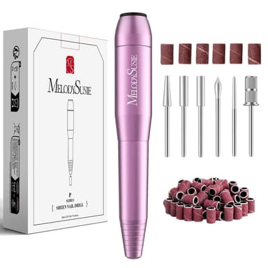 MelodySusie PC120I Nail Drill 20000RPM E File for Beginners, Compact Electric Nail Files Portable Nail Drill Machine Manicure Pedicure Set for Acrylics Nails and Gel Nails (Rose) view 1