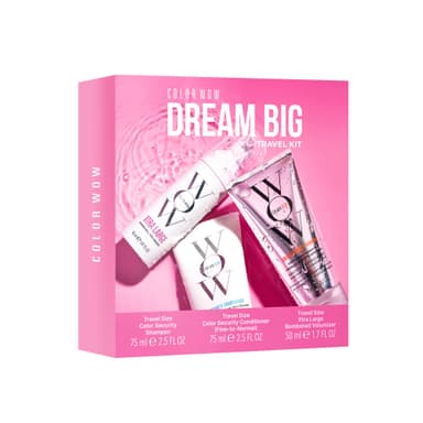 COLOR WOW Dream Big Travel Kit – Volumising Essentials for Fine, Flat Hair | Includes Mini Shampoo, Conditioner + Xtra Large Foam | Instant Volume + Lift, Weightless Feel, Bombshell Results view 2