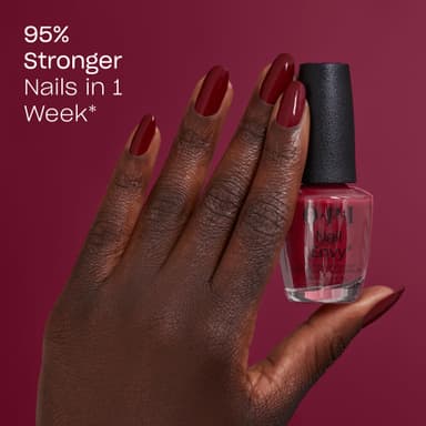 OPI Nail Envy Nail Strengthener, Tough Luv Opaque Dark Red Pearl Nail Polish Treatment with Vegan Formula to Strengthen Weak & Thin Nails, 15ml view 2
