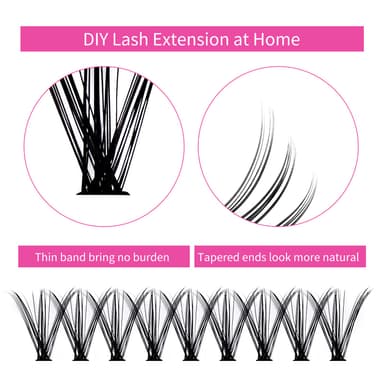 FADLASH 200pcs 0.07mm D Curl 8-16mm 30D Mixed Trays Cluster Lashes DIY Eyelash Extensions view 4