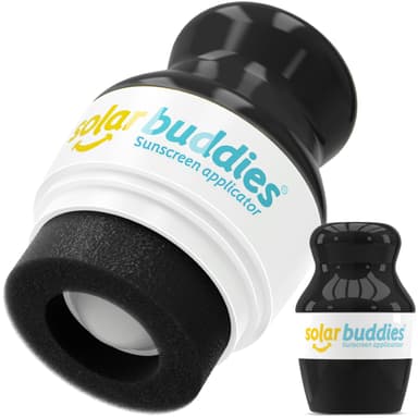 Solar Buddies Sunscreen Applicator - Single Black - Refillable Roll on Sponge Sunscreen, Suncream & Lotion Applicator For Kids, Adults & Families - Holds 3.4fl oz, Perfect Size for Travel view 1