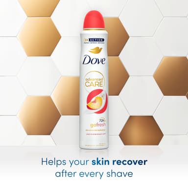 Dove Advanced Care Go Fresh Peach & White Blossom Scent Anti-Perspirant Aerosol Women's Deodorant Spray with Pro-Ceramide technology for 72 hour protection against sweat and odour 6x 200 ml view 3