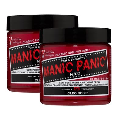 Manic Panic Cleo Rose Classic Creme, Vegan, Cruelty Free, Red Semi Permanent Hair Dye 2 x 118 ml view 1