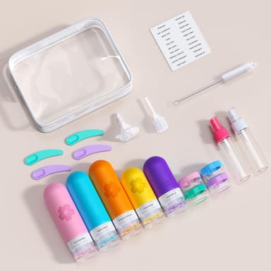 20 Pack Travel Bottles for Toiletries, CAA Approved Silicone Travel Size Toiletries, Travel Essentials Leak Proof Refillable Travel Containers view 4