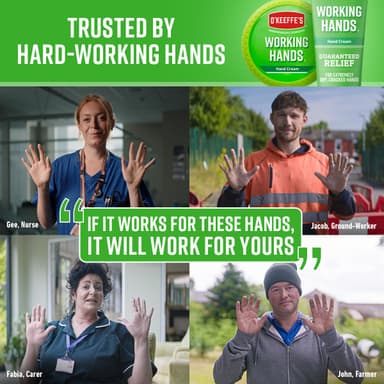 O'Keeffe's Working Hands, 96g Jar (2 Pack) - Hand Cream for Extremely Dry, Cracked Hands | Instantly Boosts Moisture Levels, Creates a Protective Layer & Prevents Moisture Loss view 2