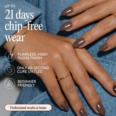 Mylee Gel Nail Polish 8ml [Choco-Latte] - UV/LED Soak-Off Nail Art Manicure Pedicure for Professional, Salon & Home Use [Autumn/Winter Range] - Long Lasting & Easy to Apply view 3