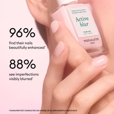Manucurist Active Blur™ Blurring Treatment Nail Polish – Powder Pink Matte Nail Care – Soft Focus Effect – No Lamp – Vegan & Made in France – Nail Strengthener for Weak Nails & Smoother – Plant-Based view 4